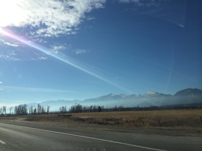 Driving south on highway 23 through the Bitterroot Valley