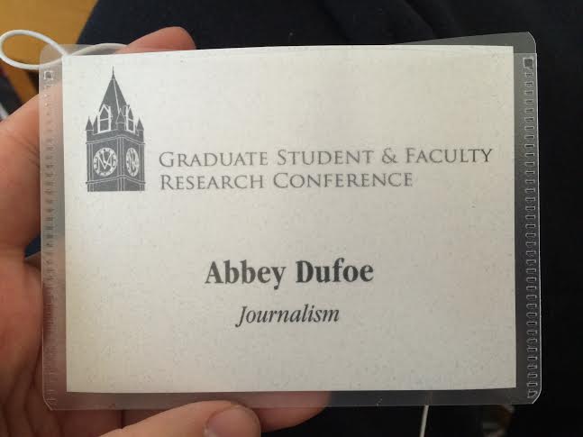 My badge for the conference