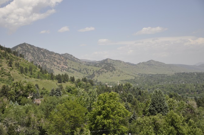 Boulder from mid-way up the trail.