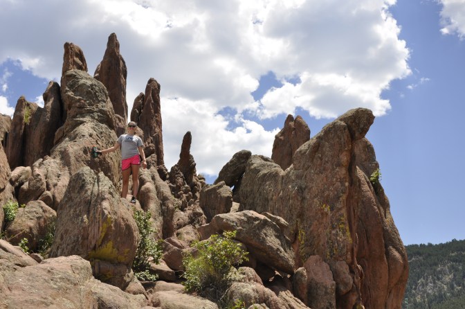 Gemma climbing Red Rocks