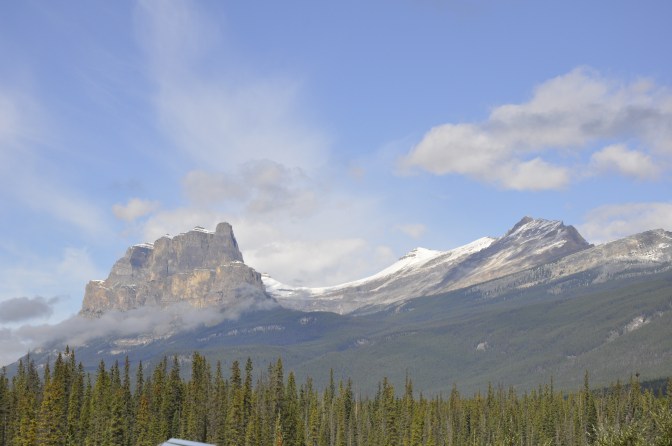 Castle Mountain near the border of Alberta-British Columbia