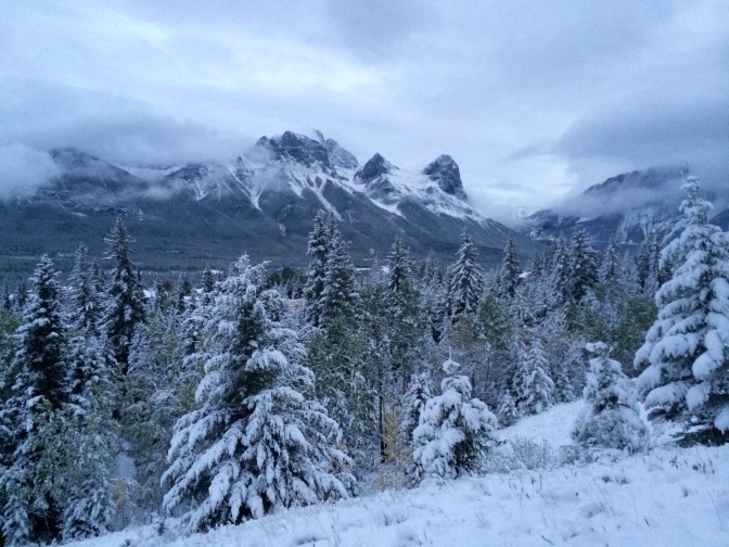 View of Ha Ling peak from Jon and Erin's backyard!