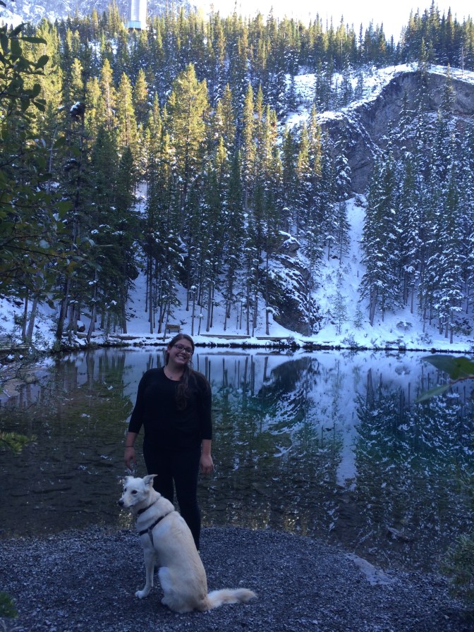 Me and Siku at the top of Grassi Lakes!