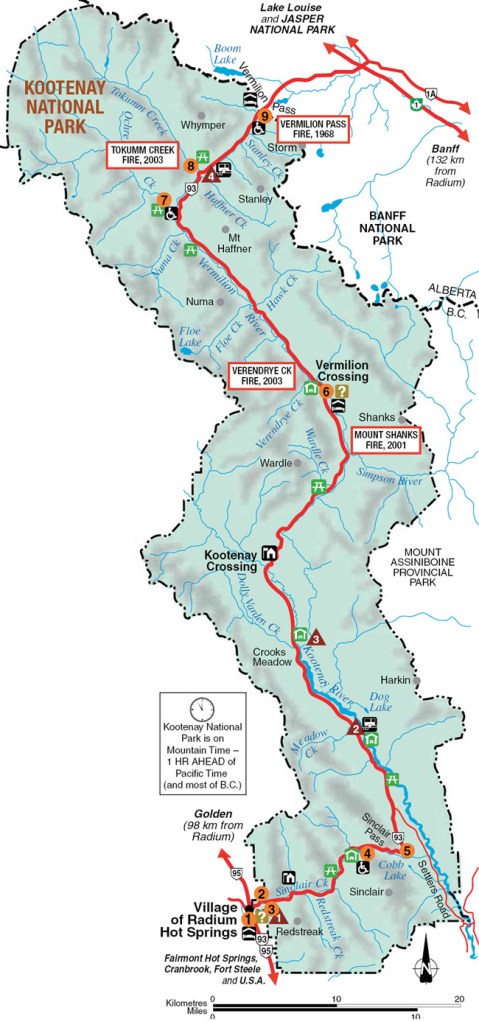 Kootenay National Park Map