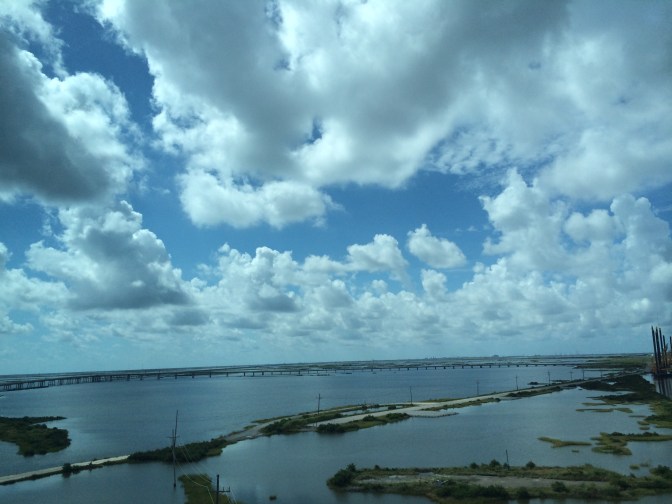 Photo of flooded road in SE Louisiana