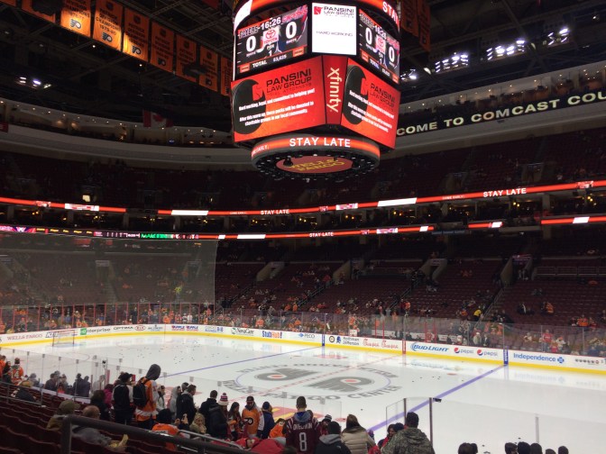 Philadelphia Flyers NHL game at Wells Fargo Center in Philadelphia