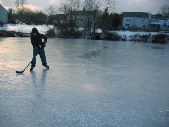 Pond hockey in Pennsylvania